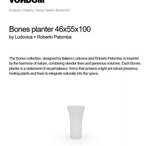 Ghiveci de flori / Jardiniera plante design decorativ modern pentru amenajari interioare si exterioare, BONES PLANTER 57003R Vondom - Img 6