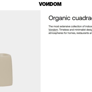 Ghiveci plante design decorativ exterior/interior Organic SQUARE 38x42x33cm - Img 3