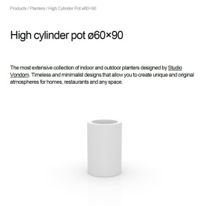 Ghiveci plante design decorativ modern exterior / interior CYLINDER POT 60x90cm - Img 4