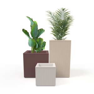 Ghiveci plante design decorativ modern exterior / interior GATSBY PRISMA 50x50x90cm