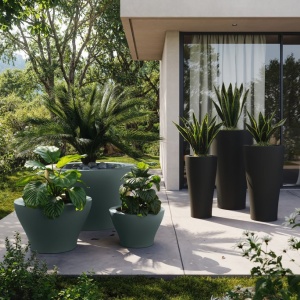 Ghiveci plante design decorativ modern exterior / interior HIGH CENTRE 120x75cm - Img 2