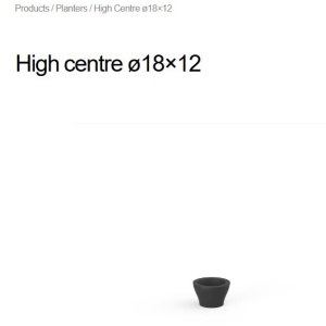 Ghiveci plante design decorativ modern interior / exterior HIGH CENTRE mini 18x12cm - Img 3