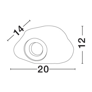 Iluminat exterior ambiental, spot din ciment IP65 SOFT negru 153009 universul-luminii.ro