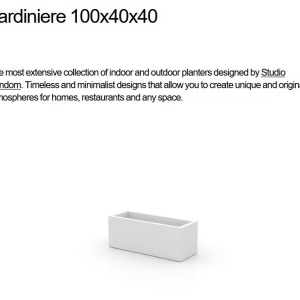 Jardiniera plante design decorativ exterior/interior JARDINIERE 100x40x40cm - Img 5