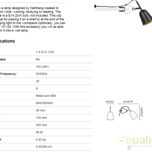 Lampa cu clips moderna STUDIO negru 51133 183319 universul-luminii.ro