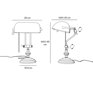 Lampa de birou din alama design clasic Banker - Img 4