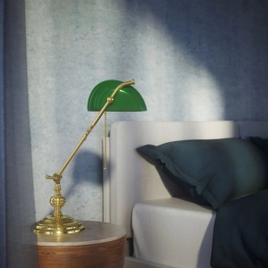 Lampa de birou din alama design clasic Compact Banker - Img 9