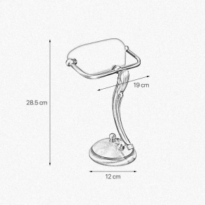 Lampa de birou din alama design clasic Small Banker - Img 3