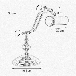 Lampa de birou din alama design clasic Study Lamp - Img 3