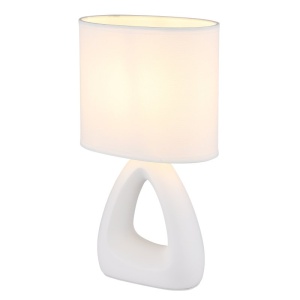 Lampa de masa ceramica alba TRIANGLE