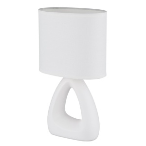 Lampa de masa ceramica alba TRIANGLE 250039 universul-luminii.ro