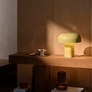 Lampa de masa design scandinav minimalist Sandro galben - Img 7