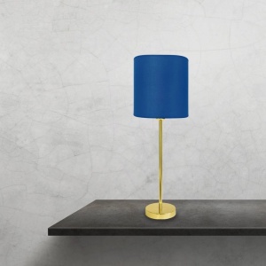 Lampa de masa din alama cu abajur albastru Sofis - Img 2