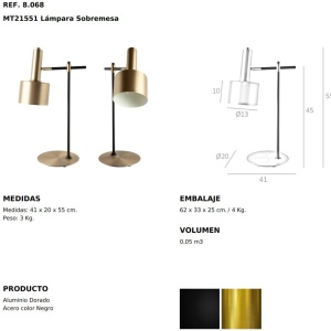 Lampa de masa eleganta design minimalist Golden 64709 universul-luminii.ro