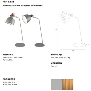 Lampa de masa eleganta design minimalist Steel 117159 universul-luminii.ro