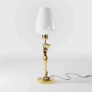 Lampa de masa figura feminina din alama Donne - Img 7