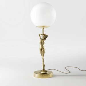 Lampa de masa figura feminina din alama Donne - Img 10