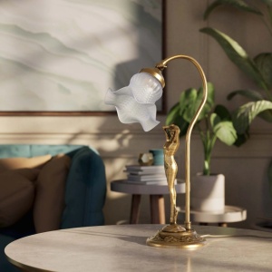 Lampa de masa figura feminina din alama Donne - Img 2