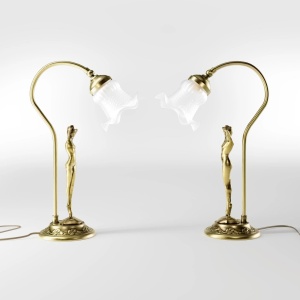 Lampa de masa figura feminina din alama Donne - Img 12