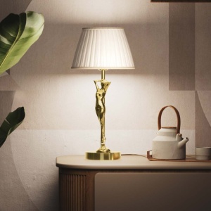 Lampa de masa figura feminina din alama Donne - Img 10