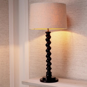 Lampa de masa LUX, Lemn, Tesatura, Negru, Massimo, 119672 HZ 169789 universul-luminii.ro