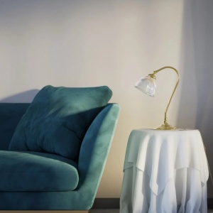 Lampa de masa stil neoclasic din alama si sticla Elide - Img 19