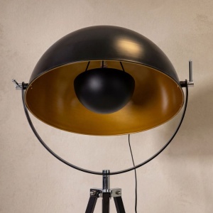 Lampa de podea cu trepied design industrial Black steel - Img 9
