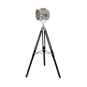 Lampa de podea cu trepied design industrial Chrome steel - Img 3