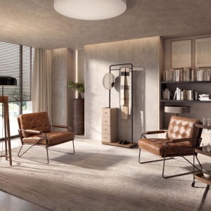 Lampa de podea cu trepied din lemn design modern LUX Walnut - Img 5