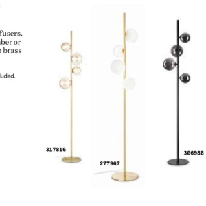 Lampa de podea design modern Perlage PT4 alama/amber - Img 2