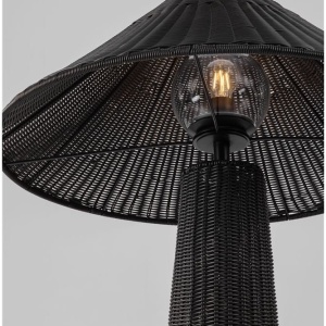 Lampa de podea din ratan sintetic pentru exterior Plom negru - Img 9