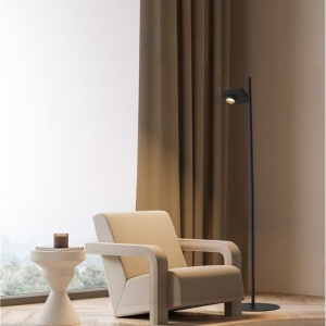 Lampa de podea LED cu spot directionabil stil minimalist KEDROS negru 232669 universul-luminii.ro