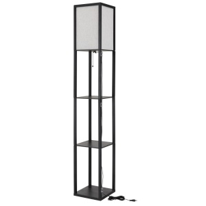 Lampa de podea tip raft din lemn negru TABITHA - Img 7