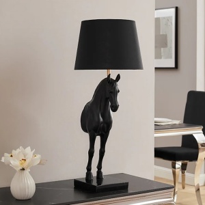Lampa decorativa, Cal, Negru, BLACK BEAUTY 75cm 243249 universul-luminii.ro