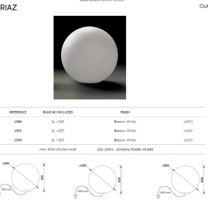 Lampa decorativa de exterior diametru 35cm AVORIAZ IP65 - Img 3