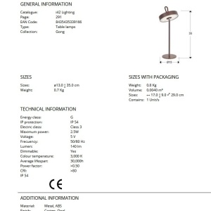 Lampa LED portabila iluminat decorativ IP54 JIGRA corten 225039 universul-luminii.ro