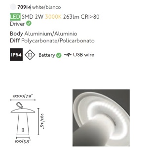 Lampa LED portabila iluminat exterior decorativ IP54 TASK 83039 universul-luminii.ro