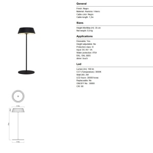 Lampa LED portabila IP54 Relax negru - Img 4
