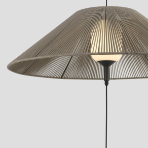 Lampa/Pendul portabil iluminat exterior decorativ SAIGON hole cap C70 gri/bej 127729 universul-luminii.ro