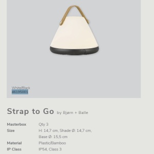 Lampa portabila design nordic pentru interior si exterior Strap to Go 46195001 DFTP 84949 universul-luminii.ro