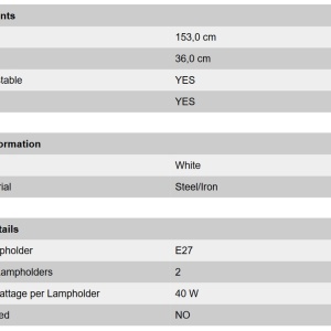 Lampadar cu 2 spoturi directionabile SCHOOL alb 99409 universul-luminii.ro