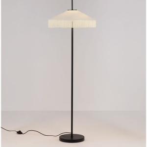 Lampadar cu abajur din catifea si franjuri bej VELVY - Img 9