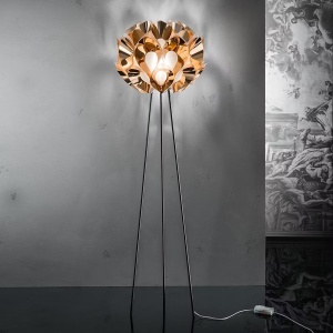Lampadar cu trepied realizat manual Flora Copper 124309 universul-luminii.ro