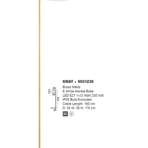 Lampadar design modern minimalist SWAY - Img 4