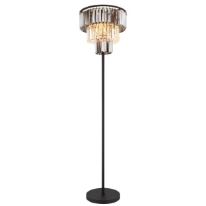 Lampadar design modern NAXIS 3L negru/fumuriu - Img 1