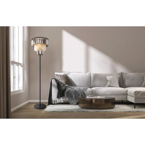 Lampadar design modern NAXIS 3L negru/fumuriu - Img 4