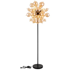 Lampadar design modern UDO 6L negru/chihlimbar - Img 6