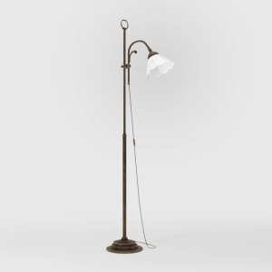 Lampadar din alama si abajur ceramic Zefira