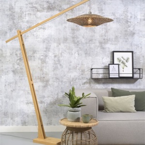 Lampadar din bambus Bali M natur, 60cm 194069 universul-luminii.ro