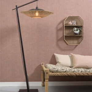 Lampadar din bambus KALIMANTAN orizontal S negru, 60cm 193559 universul-luminii.ro